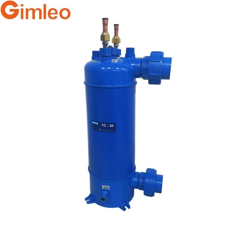 MHTA-3 Titanium Tube Heat Exchanger With PVC Shell / 12.7 Refrigerant Connector
