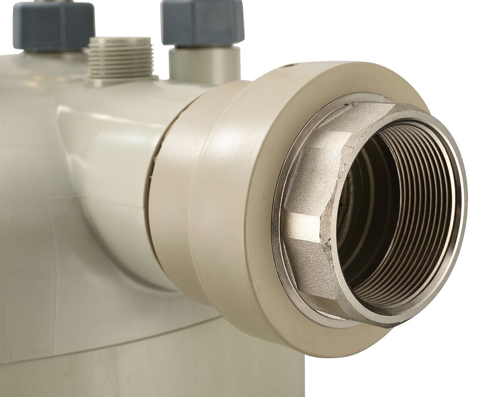 HTS-7 PPR Shell Welded 12.7mm Titanium Tube Heat Exchanger For Temperature Adjusting