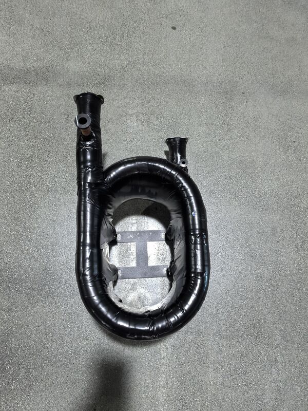 Stainless Steel Copper Tube HVAC coaxiale heat exchanger designed for maximum working pressure water 8 bar heat transfer solution