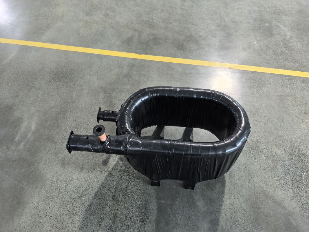 Spiral Twisting Construction Coaxial Heat Exchanger Operating At Refrigerant Side Pressure 4.2Mpa And Temperature Range 0C To 150C