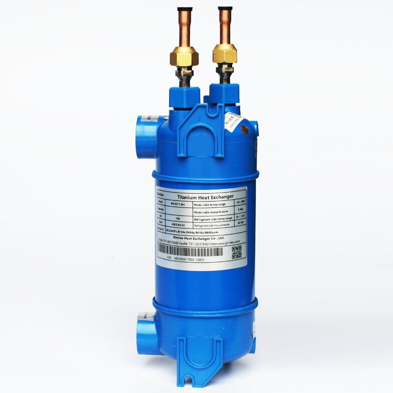 Pure Titanium And Carbon Steel Titanium Heat Exchanger with Excellent Corrosion Resistance and Single Double Triple System Options