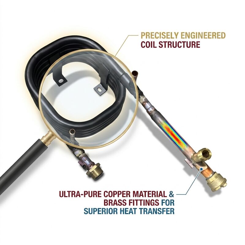 Low Maintenance High Efficiency Coaxial Heat Exchanger  for HVAC Air Source Heat Pump