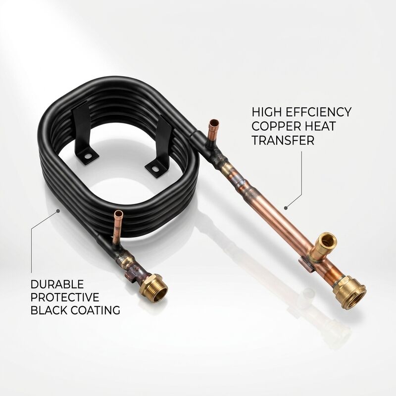 Custom HVAC Coaxial Heat Exchanger 4.2MPa Refrigerant Side 1.0MPa Water Side Low Maintenance Condenser Evaporator