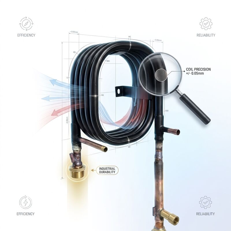 High Pressure Resistant Coaxial Heat Exchanger 4.2Mpa Refrigerant Side 1.0Mpa Water Side