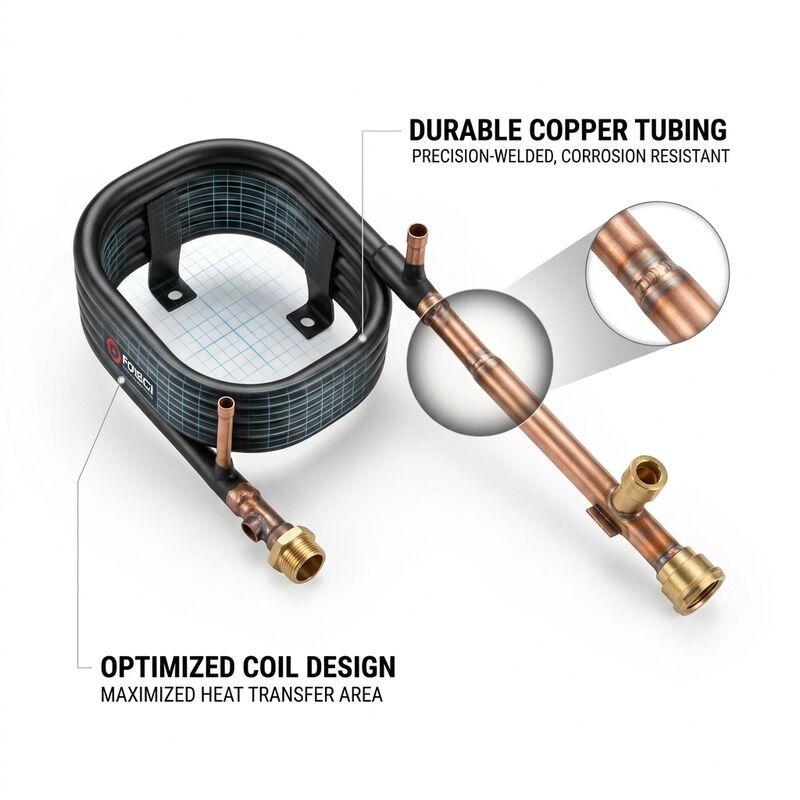 Low Maintenance Coaxial Heat Exchanger 4.2Mpa Refrigerant Side 1.0Mpa Water Side Pressure 