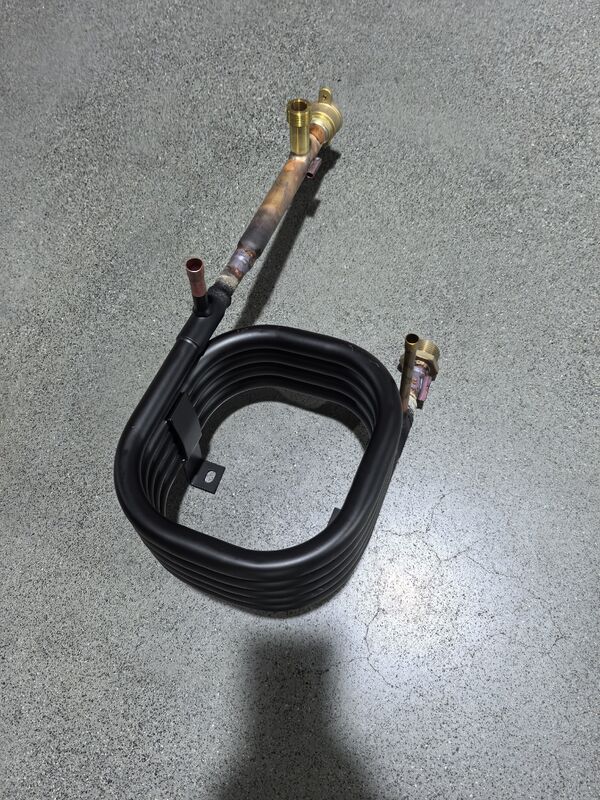 Flanged HVAC Coaxial Heat Exchanger with Spiral Twisting Construction and 140 mm Width for Superior Heat Transfer