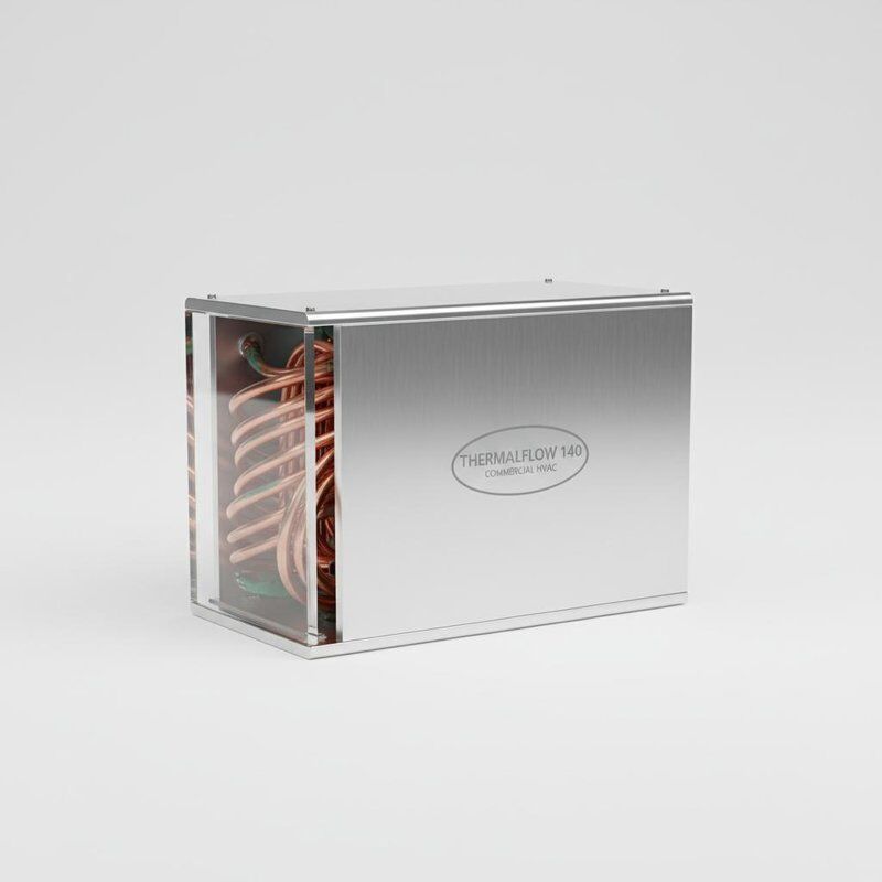 140mm Width Coaxial Heat Exchanger with Spiral Twisting Construction and 3~20m Tube Length for Efficient Thermal Management