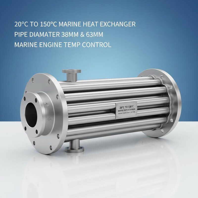 Marine Heat Exchanger with Spiral Twisting Construction, Corrosion Resistant, and Customizable Refrigerant Outlet for Marine Engine Temperature Control