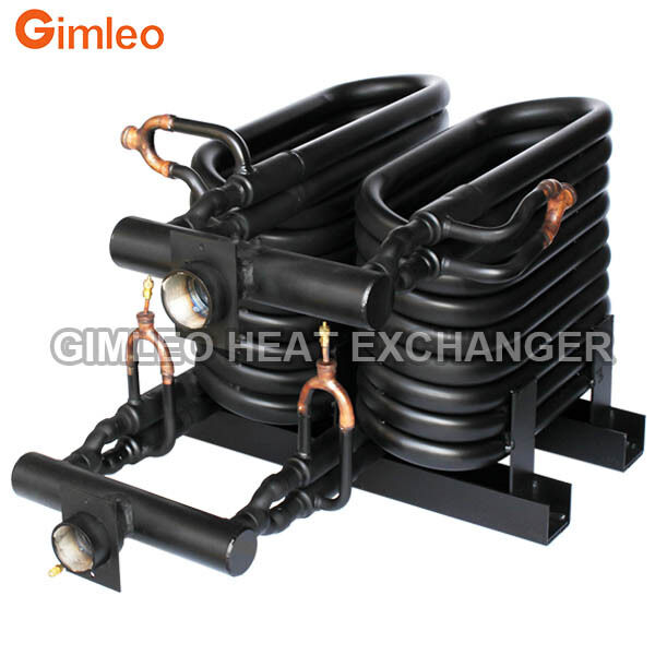 20HP 70KW 240000 BTU CONDENSER EVAPORATOR TUBE in TUBE HEAT EXCHANGER COAXIAL HEAT EXCHANGER for HVACR